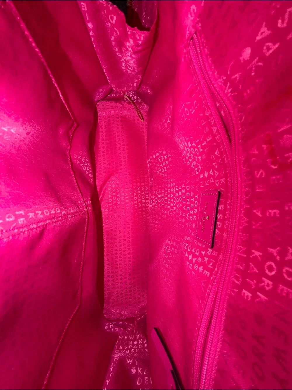 NWOT Kate Spade Hot Pink Pebbled Leather Dome Satchel